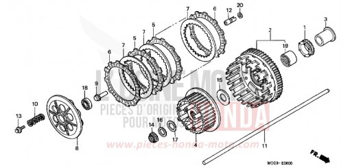 EMBRAYAGE CB1100SFY de 2000